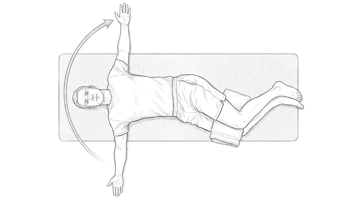 Open book thoracic rotation